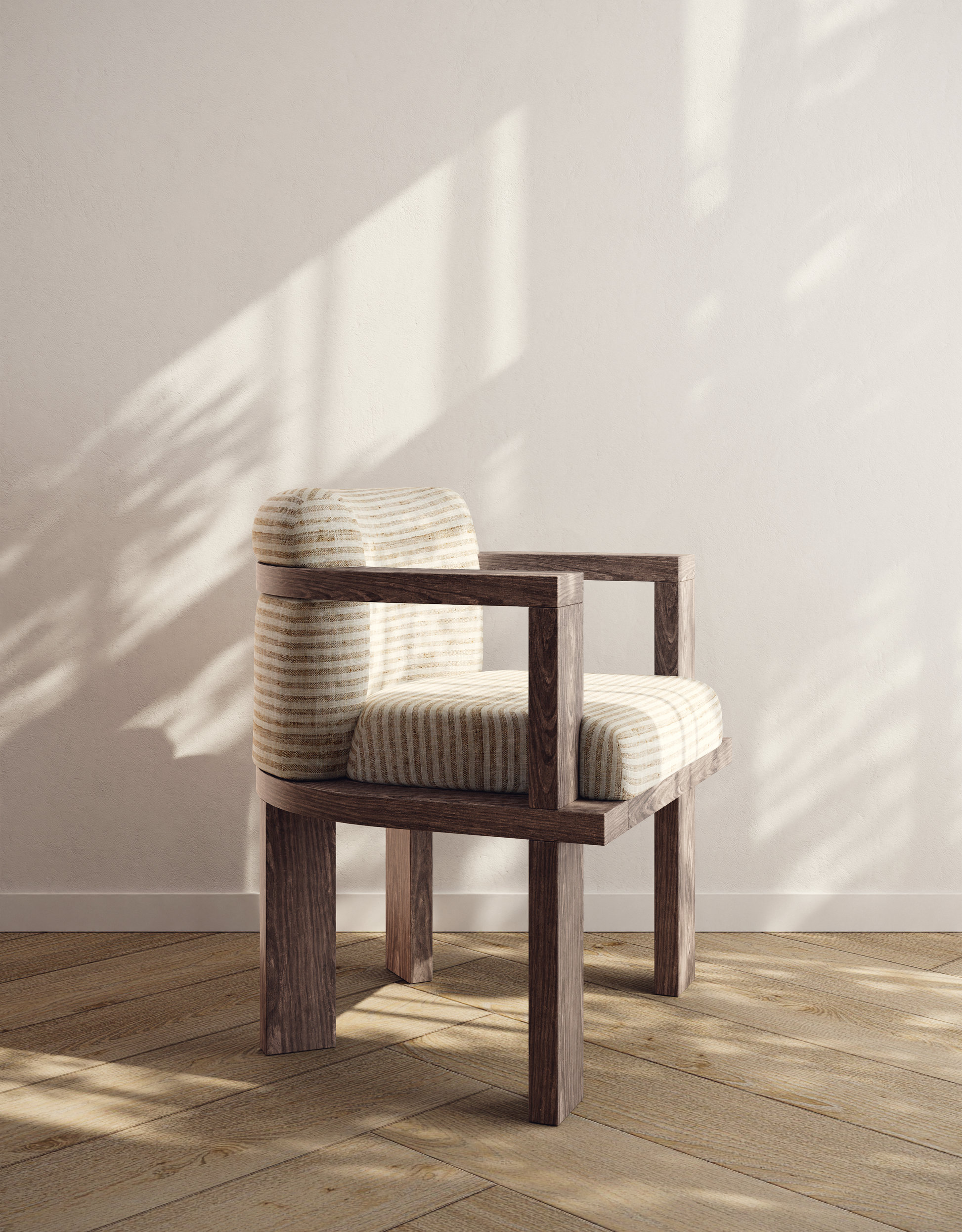 Dark Walnut - Natural Stripe