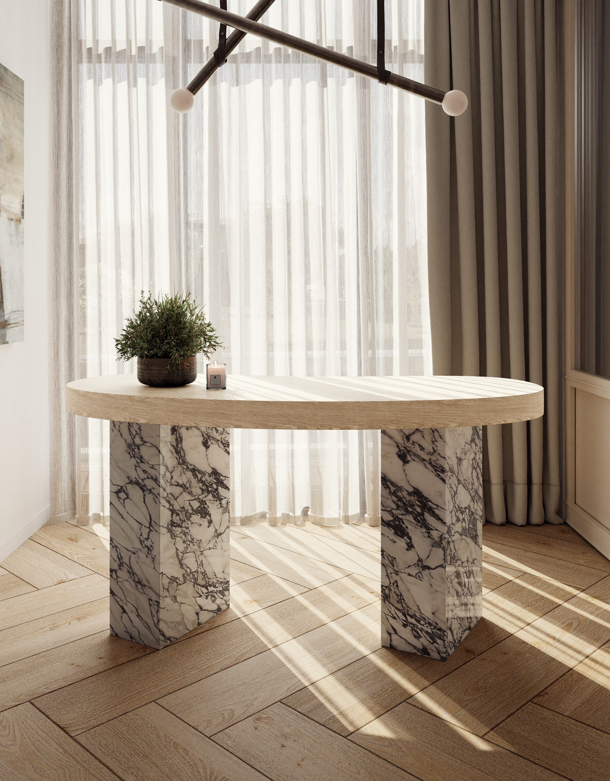 Arebescato Corchia - Bleached Honey Oak