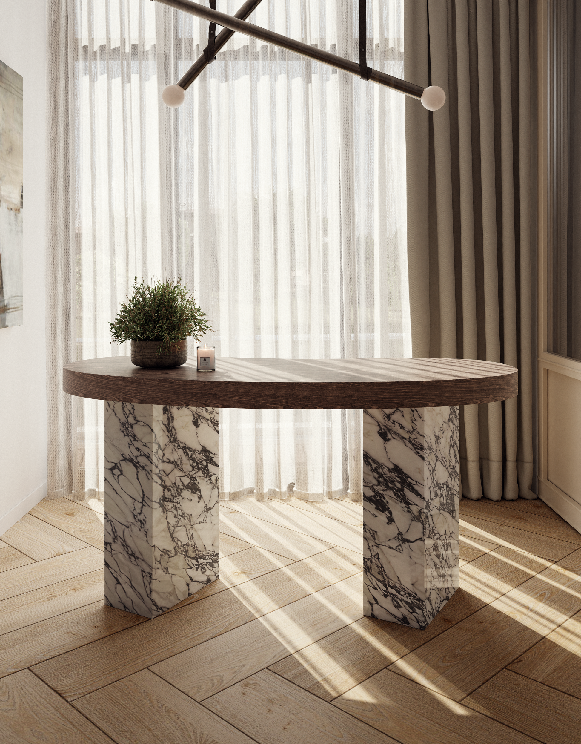 Arebescato Corchia - Dark Walnut