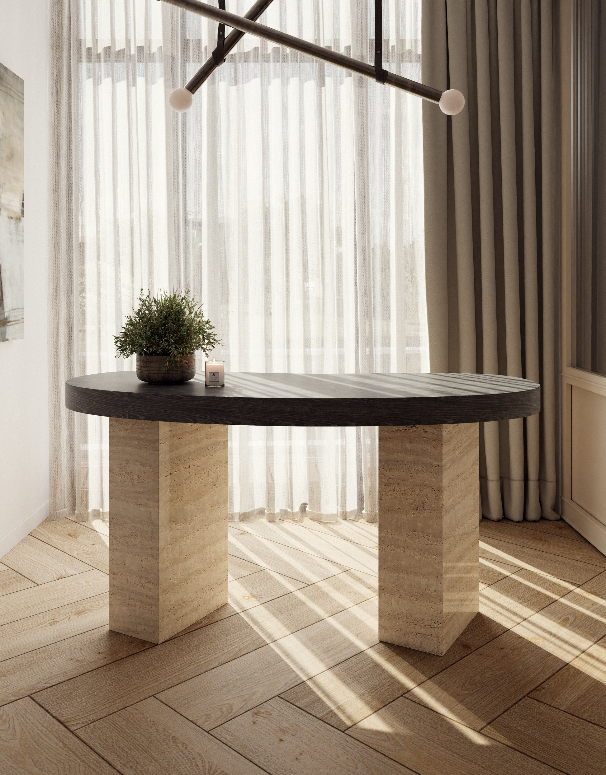 Classic Travertino - Blackened Smokey Oak