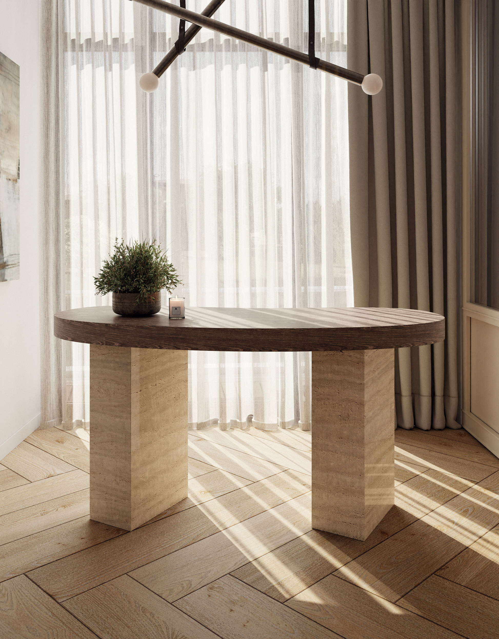 Classic Travertino - Dark Walnut